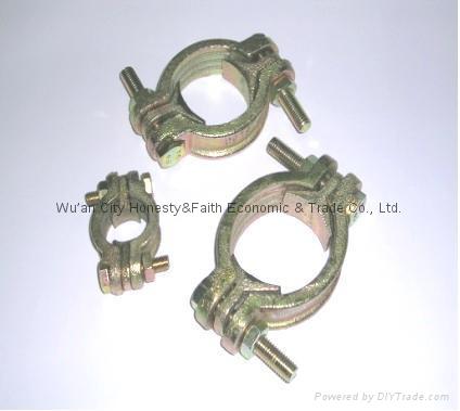 kc nipple air hose end coupling double bolts clamp 3