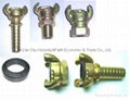 kc nipple air hose end coupling double bolts clamp 1