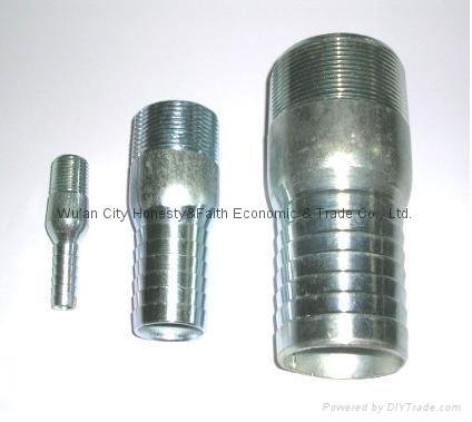 kc nipple air hose end coupling double bolts clamp 2