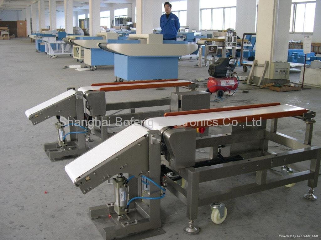 Conveyor for Metal Detector(with pusher rejection system)