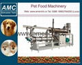 Pet food extruder with steam boiler