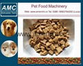 Pet food extruder with steam boiler