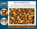 Pet food extruder with steam boiler