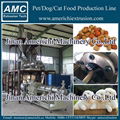 Pet food extruder with steam boiler