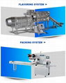 Filling extrusion snacks machines