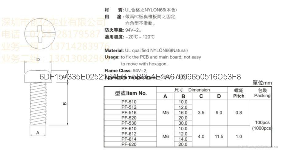 尼龍螺絲螺母 5