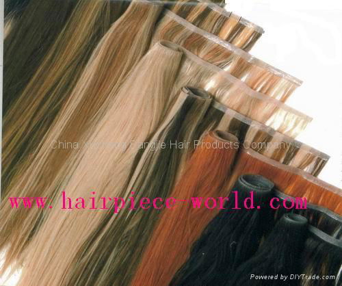 skin weft PU weft seamless hair invisible hair extension hand-made weft remyhair 2