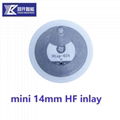 Customized tags Long Range HF RFID 13.56mhz Wet Inlay/Label/Sticker