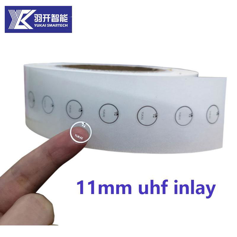 6.5 or 11mm Long distance cheapest price UHF rfid tags tracking dry/wet inlay 2
