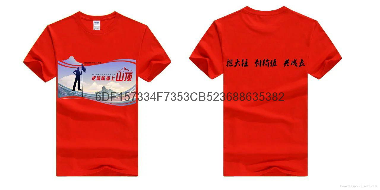 深圳红色T恤衫现货 2
