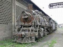 蒸汽机车、森林小火车、老式蒸汽火车、绿皮火车厢