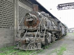 蒸汽機車、森林小火車、老式蒸汽火車、綠皮火車廂