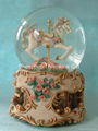 Egg-shaped carousel horses and horned water polo series