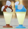 NEW PRODUCT ICE CREAM SHAPE MINI PORTABEL CUTE LED  FAN