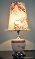 Fabric lamp for the metal plating and glass applique