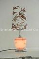 Fabric lamp for the metal plating and glass applique