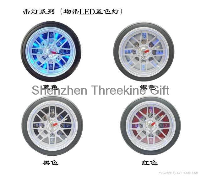 14" wheel clock W/ led lighting 4