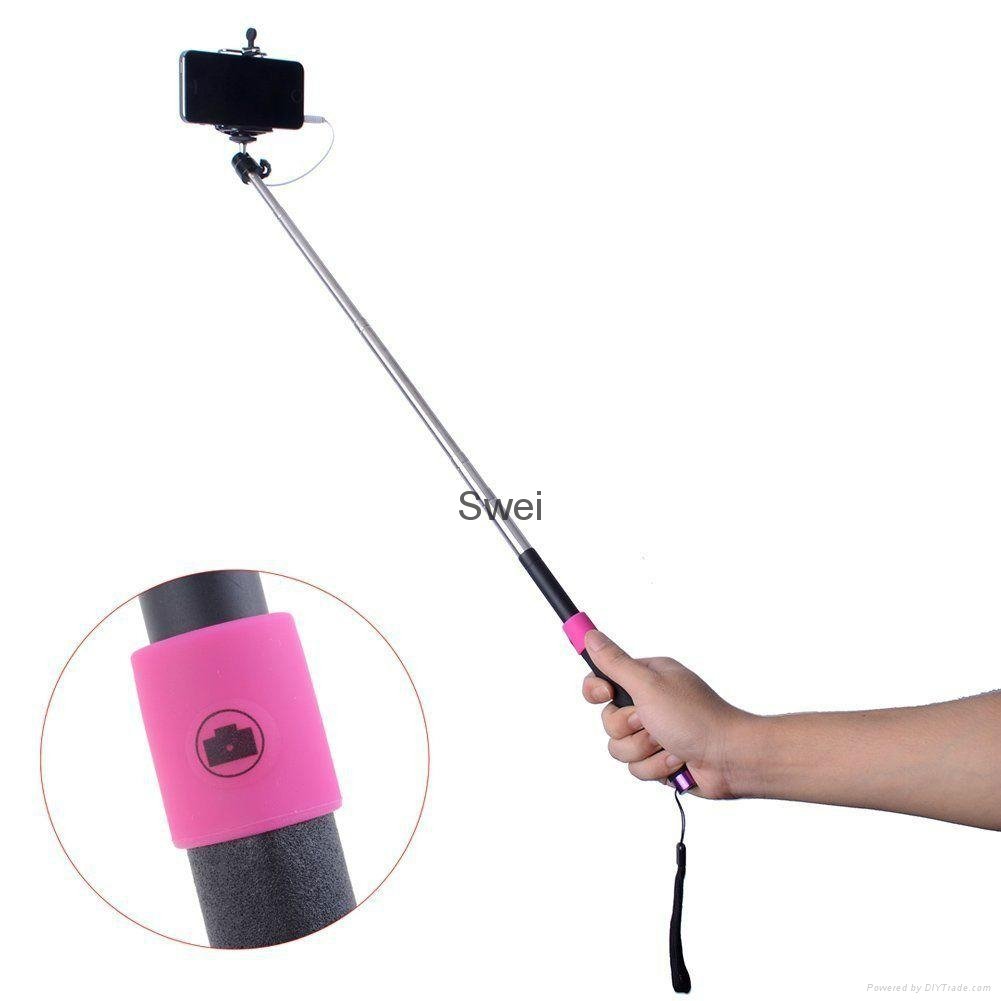 Stylish Handheld Monopod Audio Cable Take Pole For iOS And Android Smartphones 3