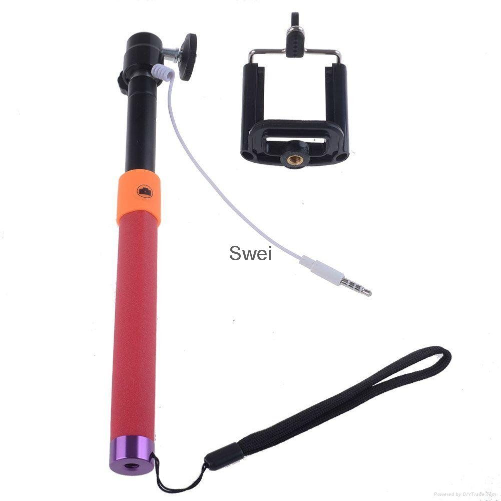 Stylish Handheld Monopod Audio Cable Take Pole For iOS And Android Smartphones