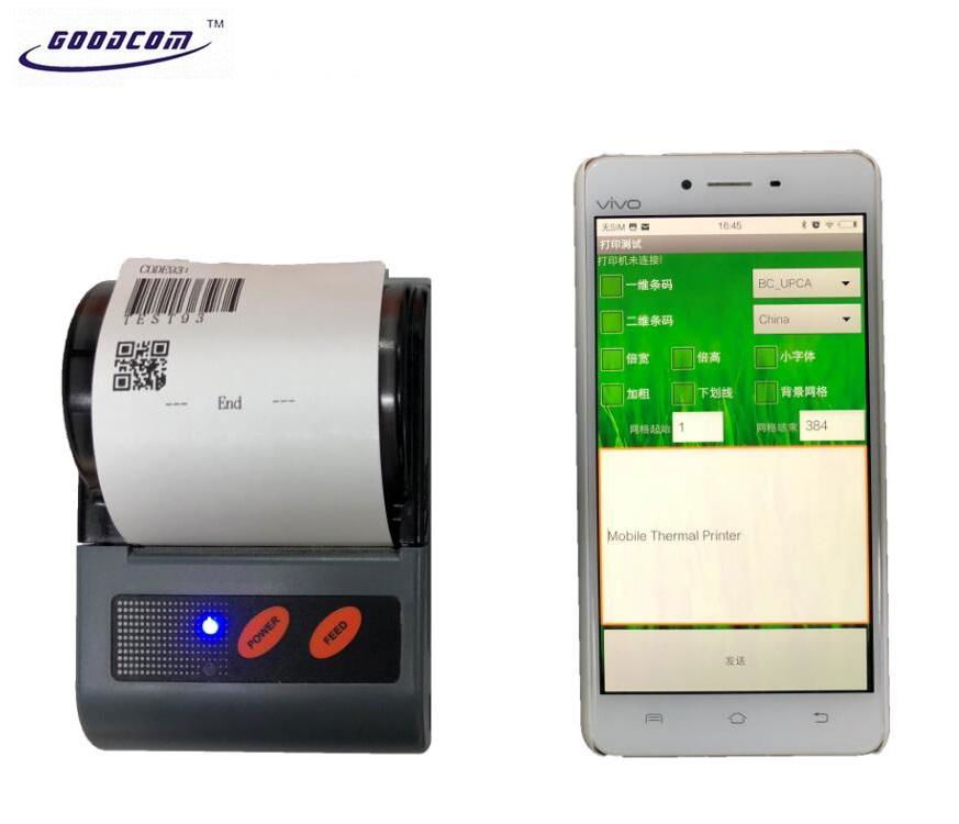 58mm Mini Bluetooth Printer For Android mobile Printing Barcode QR Code label