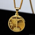 hiphop jesus cross gold-plated pendant 2