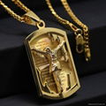 hiphop jesus cross gold-plated pendant 5