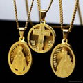hiphop jesus cross gold-plated pendant 1