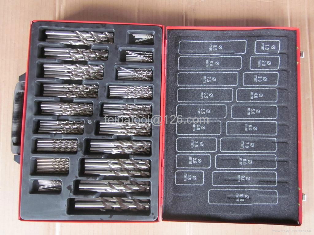 170 pcs Twist drills, bright finished