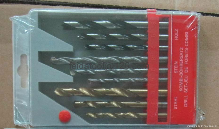 9 pcs combination drill set