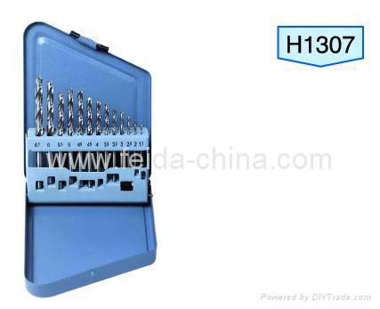 13 pcs HSS twist drills In metal box