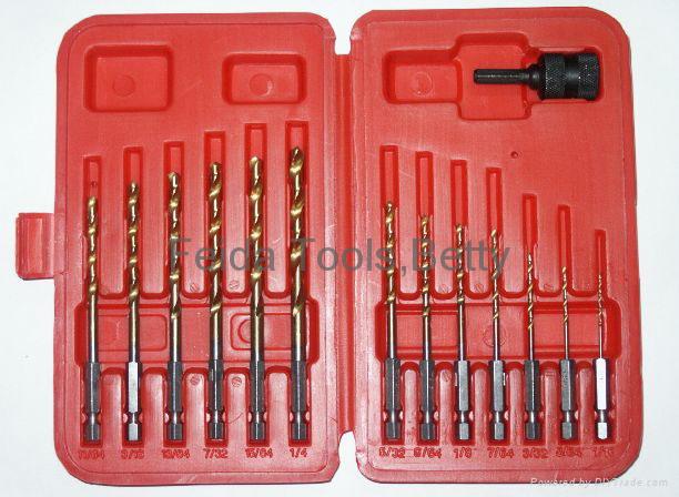 14 pcs Hex Shank twist drill set