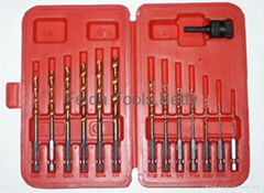 14 pcs Hex Shank twist drill set