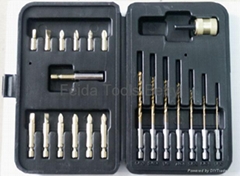 21 pcs HSS drills & driver set