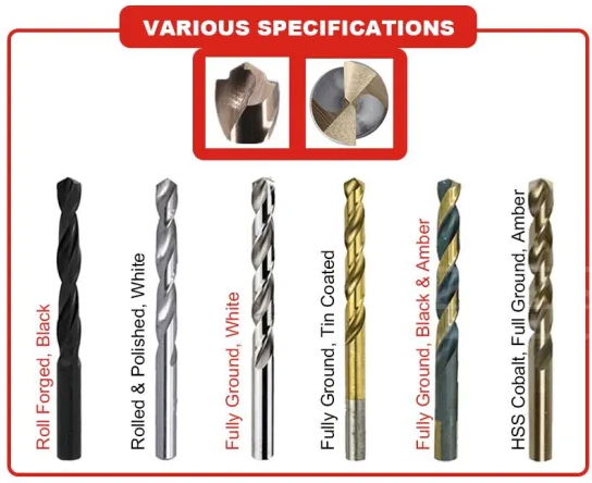 HSS twist drill bits