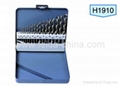 HSS twist drill bit set in Metal box, 19 pcs 1