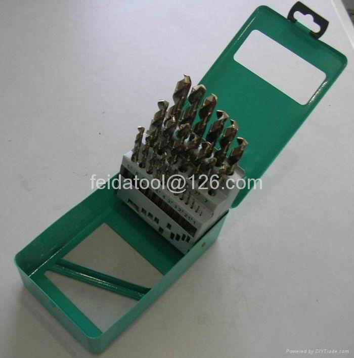 25 PCS HSS cobalt drills in Metal box