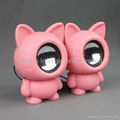 Passive Vinyl Cat USB Speaker, PC-008D