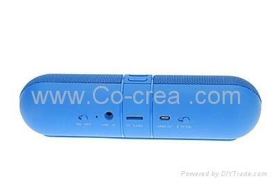 F808 Muti Funtion Bluetooth Speaker Support TF/MP3 Player/FM(Blue) 2