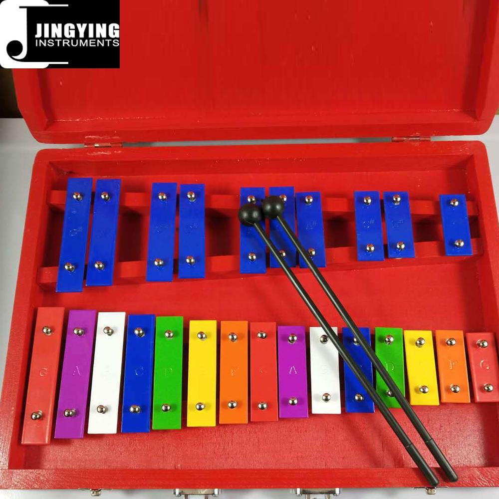 25 Tone Colorful Aluminum Metallophone with Case JYLBQ25TCO