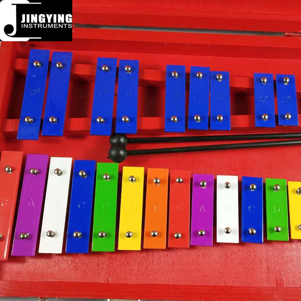 25 Tone Colorful Aluminum Metallophone with Case JYLBQ25TCO