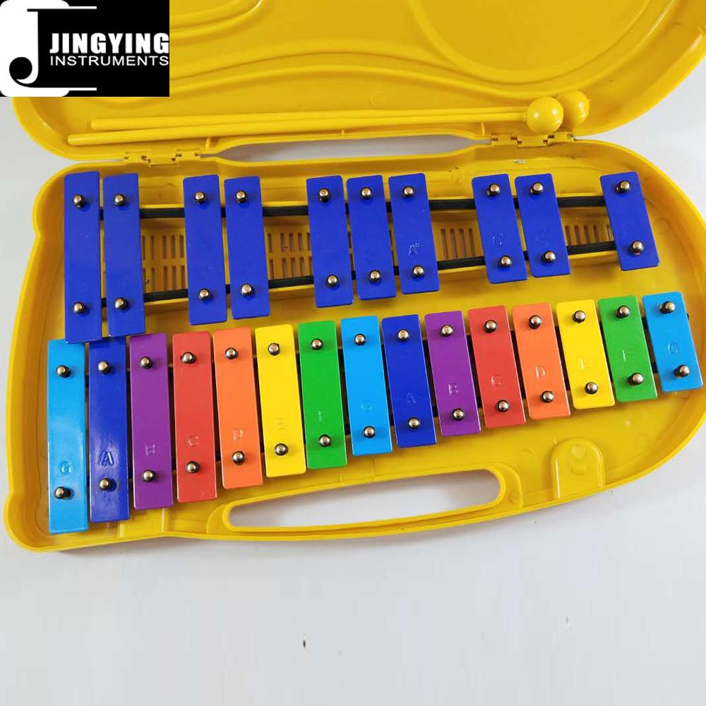25 Tone Colorful Aluminum Metallophone with Case JYLBQ25TCO