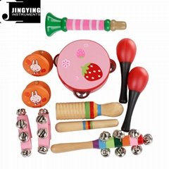 Pink and Blue Color Orff Toy 10 Sets, Kids 10 PCS Percussion Toy Set