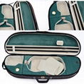 Waterproof Fabric Semi-round Violin Case with locking