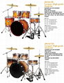 5 pcs Lacquer High-grade Drum Sets