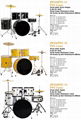 5pcs PVC Cover Drum Sets/Drum Kits