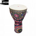 8/9/10 inch African Style Cloth Colorful ABS Djembe Drums