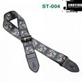 1.5M Length Thermal Transfer Pattern Thickened Leather Heads Folk Guitar Straps