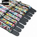 130CM Length Wash Water Cartoon Canvas Fabric PU Head Ukulele Straps