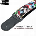 130CM Length Wash Water Cartoon Canvas Fabric PU Head Ukulele Straps