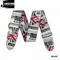 Wholesale China Made PU Material USA&UK Flag Poster Printing Folk Guitar Straps